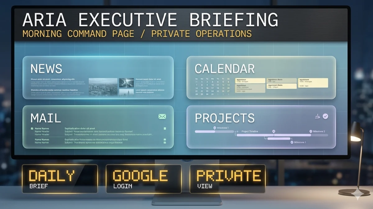 Private executive briefing dashboard preview